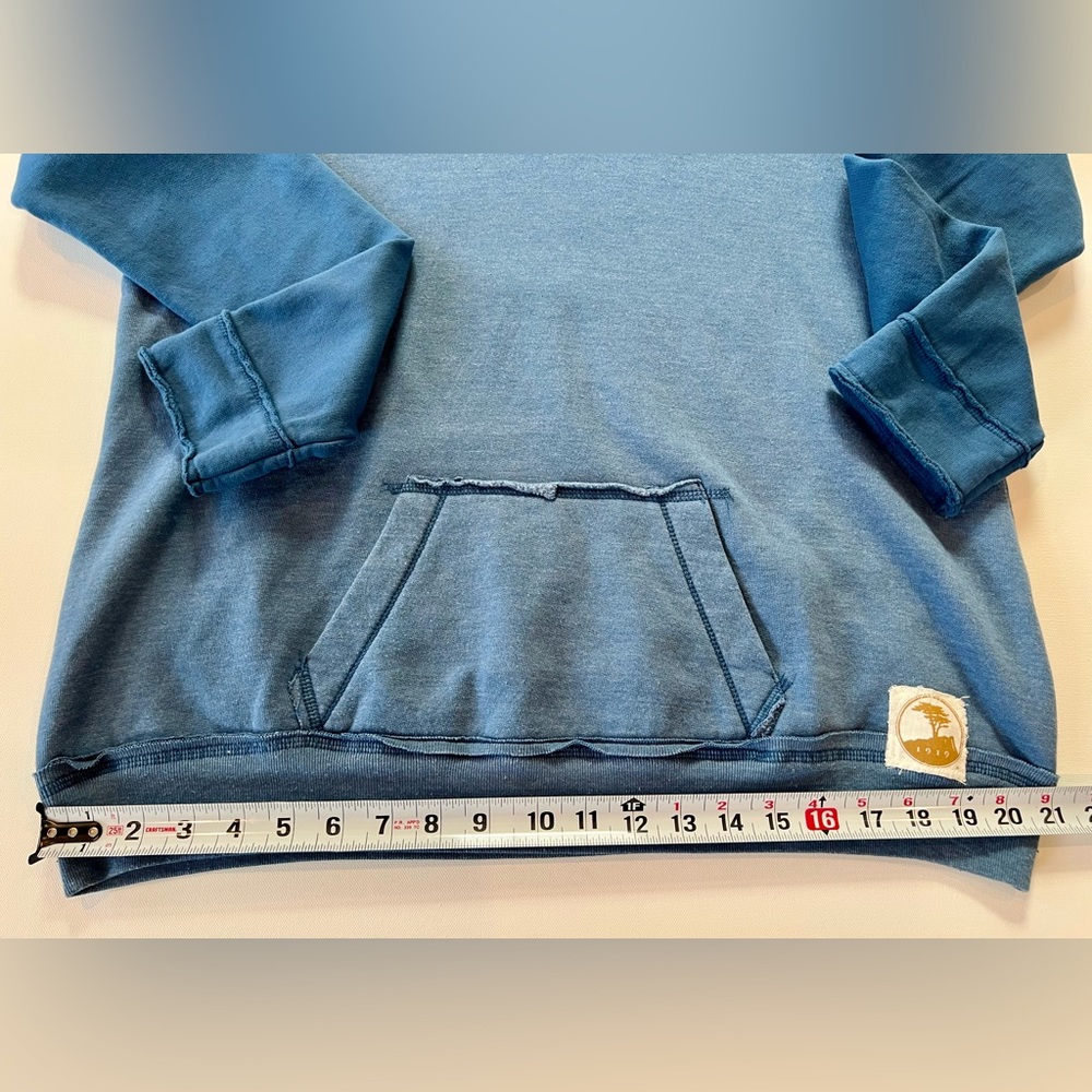 The Original Retro Brand Pebble Beach Two Tone Blue Hoodie Sweatshirt Cali - Picture 5 of 14